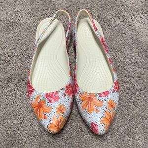 Pink/Orange Floral Crocs